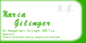 maria gilinger business card